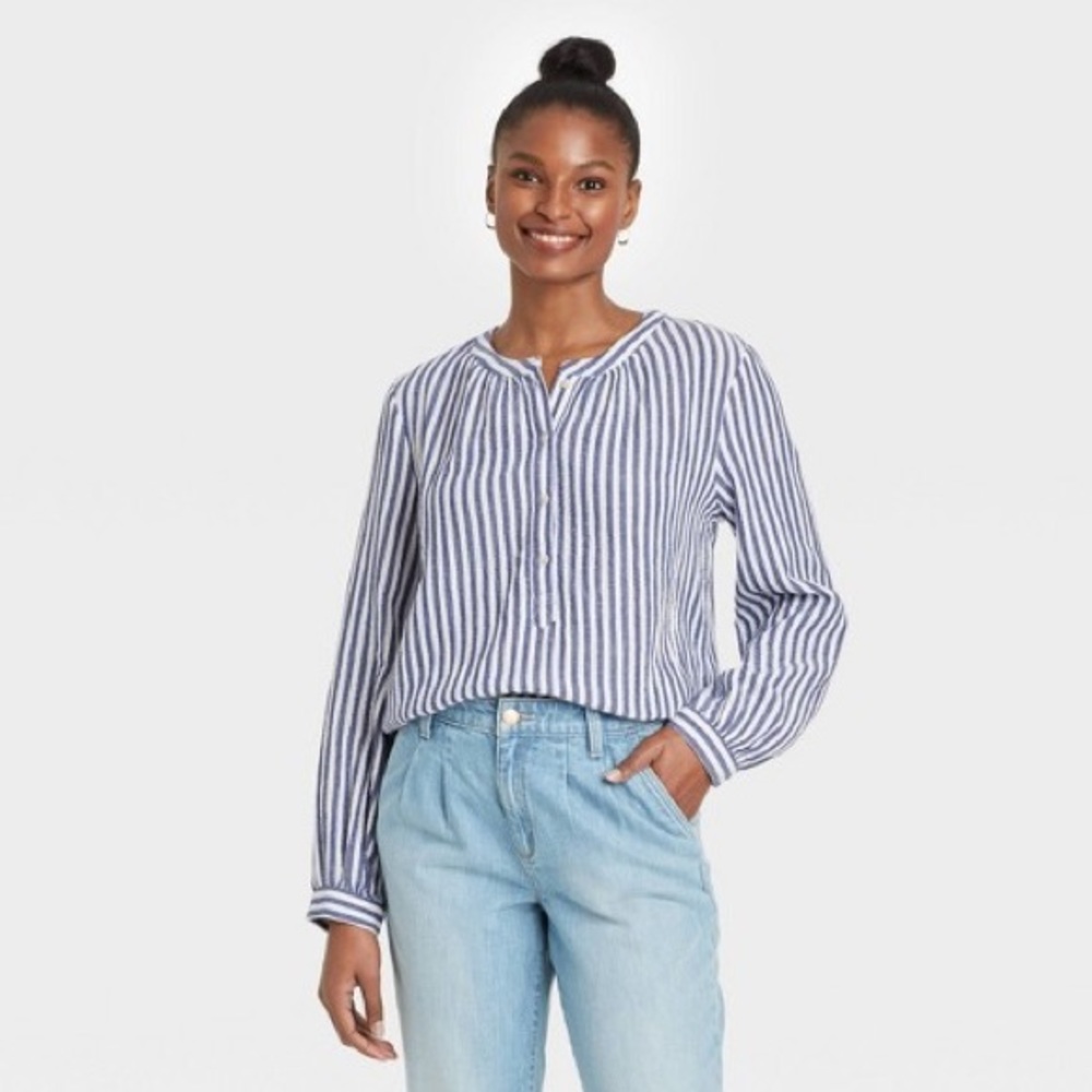 Universal Thread Striped Long Sleeve Top
